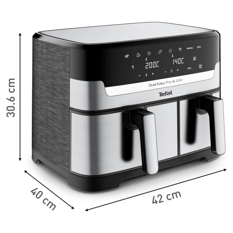 سرخ کن دوقلو و گریل تفال مدل TEFAL EY905D40